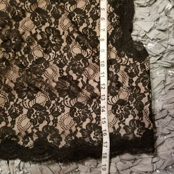 Nude w/ black lace overlay cami 34 - Picture 7 of 7